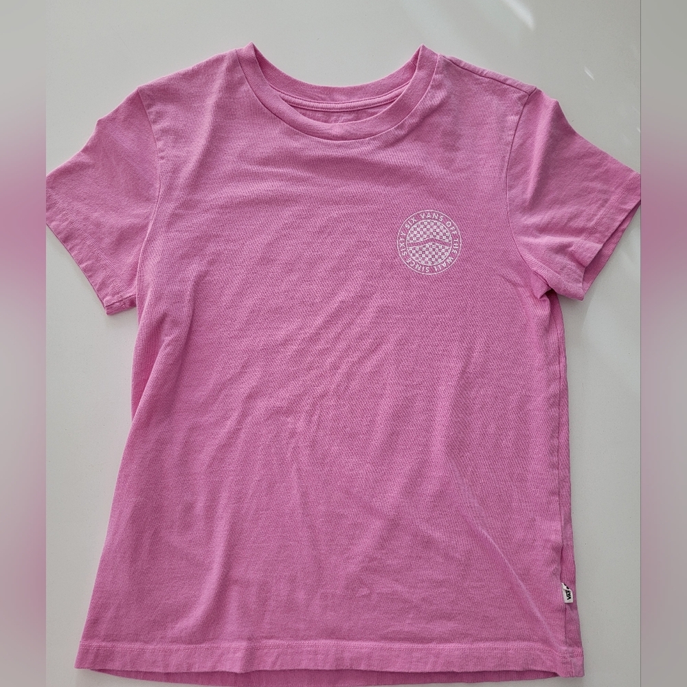 Vans Heather Pink Short Sleeve Graphic Logo Tee